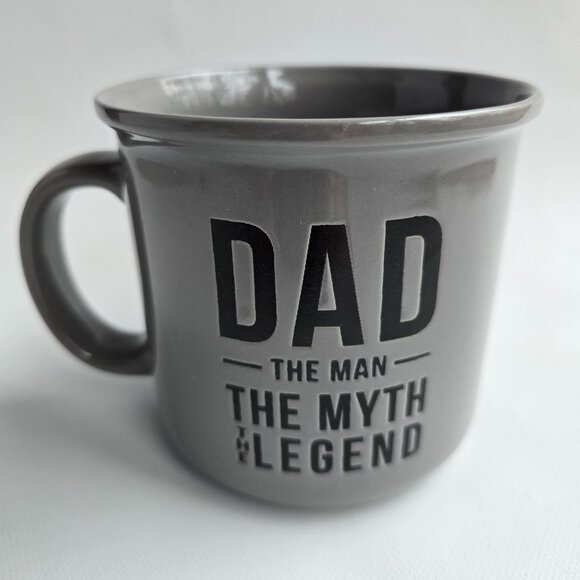 Dad The Man The Myth The Legend Grey Ceramic Coffee Mug 18 Oz By MRKT Finds - Picture 1 of 16